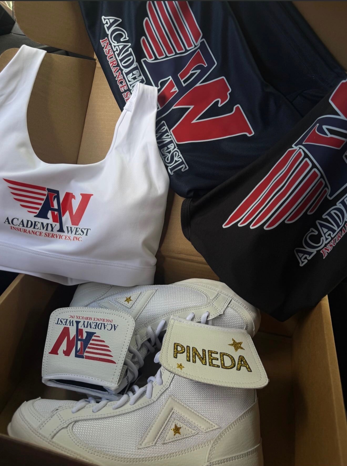Academy West custom apparel and printed shoes